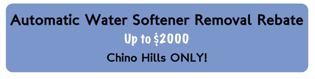 Rebate On Water Softener Removal For Chino Hills McLay Services Inc 