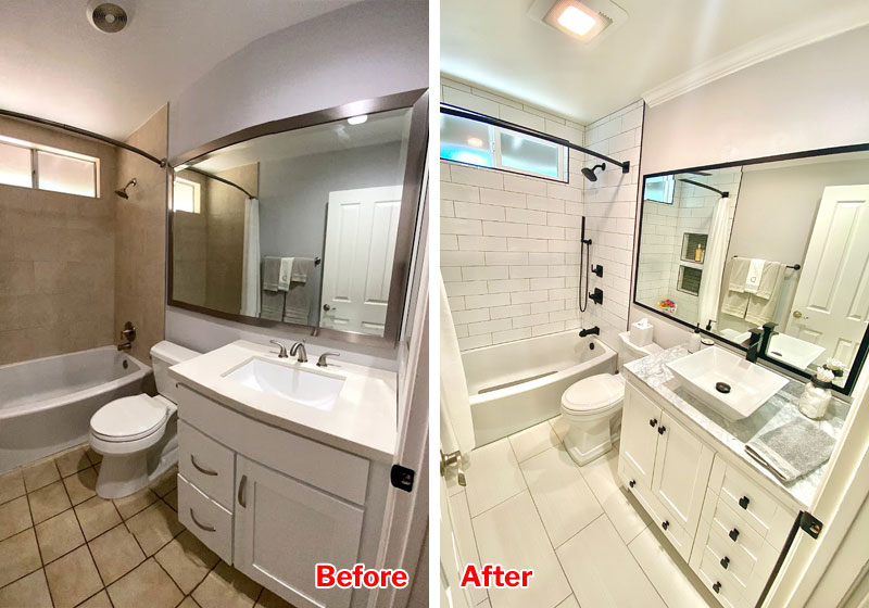 Before & After Bathroom Remodeling Photos