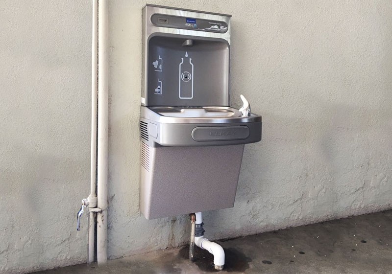 Wall-Mounted Water Bottle Refilling Station & Drinking Fountain Install