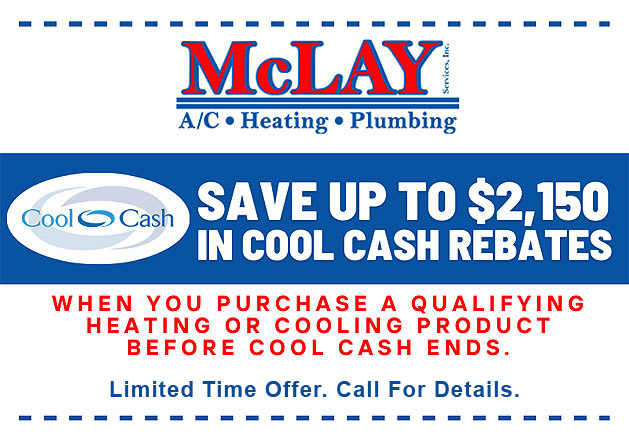 Save upto $2150 in Cool Cash Rebates on Heating/Cooling