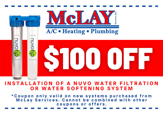$100 Off Installation of Nuvo Water Filtration/Softening System